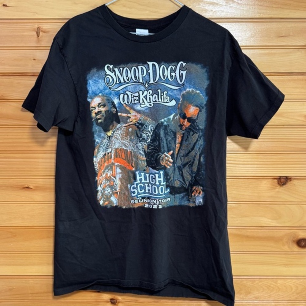Snoop Dogg Wiz Khalifa High School Reunion Tour Black Graphic Concert Tee Med
